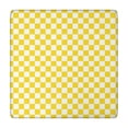 thumbnail image 1 of Yellow and White Checkered Pattern Square Fitted Tablecloth with Elastic Edge,Square Table Cover,Washable Elastic Table Cover for Home Kitchen Party Decor 34"x34", 1 of 6