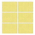 thumbnail image 1 of Yellow and White Checkered Pattern Summer Placemats Table Placemats Set Of 6-Linen Kitchen Washable Placemats Table Mats 11.8"x17.7" Non-Slip Heat Resistant, 1 of 5