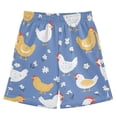 thumbnail image 1 of Yellow White Chicken Athletic Shorts Breathable with Comfort Fit Drawstring Casual Sweatshorts Large, 1 of 9