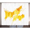 thumbnail image 1 of Ambesonne Yellow and White Curtains 2 Panel Set, Color Splash, 108" x 96", Yellow Marigold, 1 of 3
