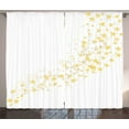 thumbnail image 1 of Ambesonne Yellow and White Curtains 2 Panel Set, Stars, 108" x 108", Yellow White, 1 of 3