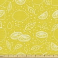 thumbnail image 1 of Ambesonne Yellow and White Fabric by the Yard Upholstery, Juicy Lemons Print, 3 Yards, undefined, 1 of 4