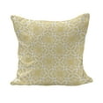 thumbnail image 1 of Yellow and White Fluffy Throw Pillow Cushion Cover, Ornate Floral Pattern with Swirls Curls Symmetrical Overlap Motifs, Decorative Square Pillow Case, 20" x 20", Pale Yellow White, by Ambesonne, 1 of 5