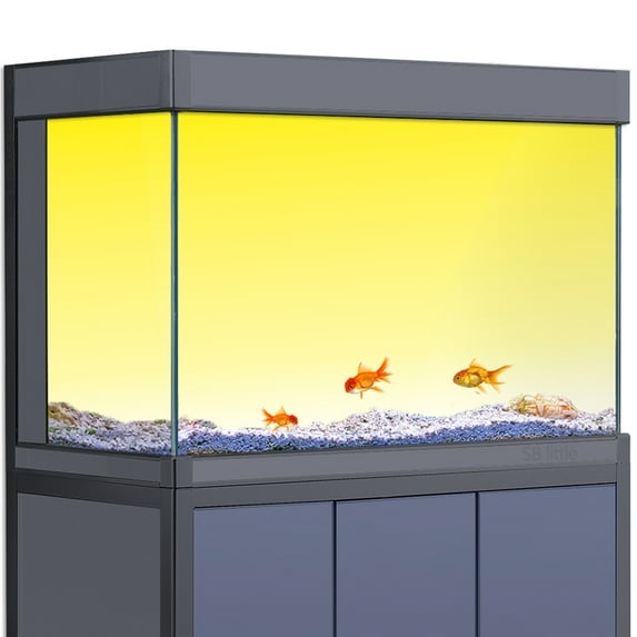 Yellow White Gradient Aquarium Background Stickers - Fish Tank Reptile Terrarium Decor (Multiple sizes)