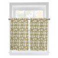 thumbnail image 1 of Yellow White Leaves Tier Curtains 45 Inches Long, Spring Pastoral Rustic Botanical Window Treatment Curtain Drapes, Window Half Privacy Curtains for Bedroom Bathroom, 42"x45", 2 Panels, 1 of 7