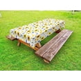 thumbnail image 1 of Yellow and White Outdoor Tablecloth, Botanical Arrangement of Summer Flowers Wheat Daisy Blossoming Nature, Decorative Washable Fabric Picnic Tablecloth, 58 X 104 Inches, Multicolor, by Ambesonne, 1 of 2