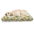 thumbnail image 1 of Yellow and White Pet Bed, Pineapples Tropical Climate Fruits Ripe Juicy Food, Chew Resistant Pad for Dogs and Cats Cushion with Removable Cover, 24" x 39", Earth Yellow Green White, by Ambesonne, 1 of 4