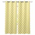 thumbnail image 1 of Yellow White Plaid Blackout Curtains for Bedroom Living Room Darkening Curtains 63 Inches Long Modern Retro Geometric Checkered Window Curtain 2 Panels Set Window Treatment Grommet Drapes 42"x63", 1 of 9