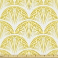 thumbnail image 1 of Ambesonne Yellow and White Fabric by the Yard Upholstery, Round Floral Motif, 3 Yards, Earth Yellow White, 1 of 4