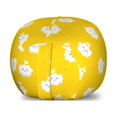 thumbnail image 1 of Yellow and White Storage Toy Bag Chair, Cloud Cartoones with Crown on Star Patterned Background, Stuffed Animal Organizer Washable Bag, Large Size, Earth Yellow White, by Ambesonne, 1 of 3