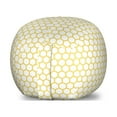 thumbnail image 1 of Yellow and White Storage Toy Bag Chair, Hexagonal Pattern Honeycomb Beehive Simplistic Geometrical Monochrome, Stuffed Animal Organizer Washable Bag, Small Size, Yellow White, by Ambesonne, 1 of 3