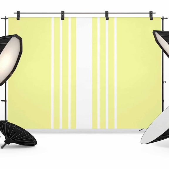 Yellow White Stripe Backdrop for Photoshoot,Photography Photo Studio Background Wall Backdrop,Modern Rustic Vertical Striped Back Drop Banner Panel for Portraits Wedding Party Live Streaming 7x5Ft
