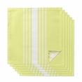 thumbnail image 1 of Yellow White Stripe Cloth Napkins, Modern Rustic Vertical Striped Washable and Reusable Dinner Napkins Set of 6, Table Napkin for Kitchen Party Birthday Wedding Hotel Housewarming 20"x20", 1 of 8