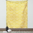 thumbnail image 1 of Yellow and White Tapestry, Horizontal Abstract Sea Ocean Waves Summer Beach Coast Holiday Theme, Wall Hanging for Bedroom Living Room Dorm Decor, 40W X 60L Inches, Marigold White, by Ambesonne, 1 of 2