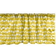 thumbnail image 1 of Yellow and White Window Valance Pack of 2, Modern Design Bubble Inspired Circles Rounds Big Little Dots, Rod Pocket Curtain Valances Kitchen Bedroom, 54" X 12", Earth Yellow and White, by Ambesonne, 1 of 4