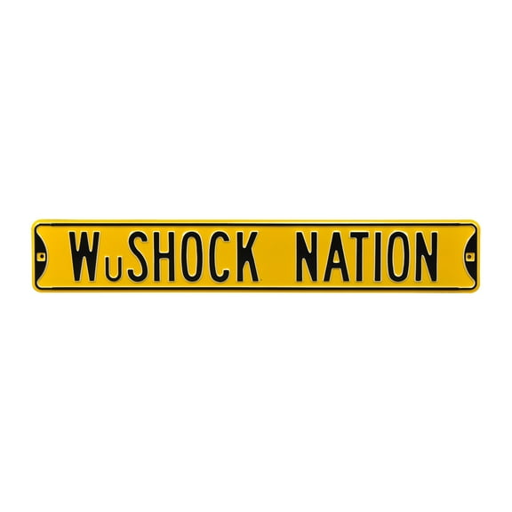Yellow Wichita State Shockers 6" x 36" College Ave Street Sign