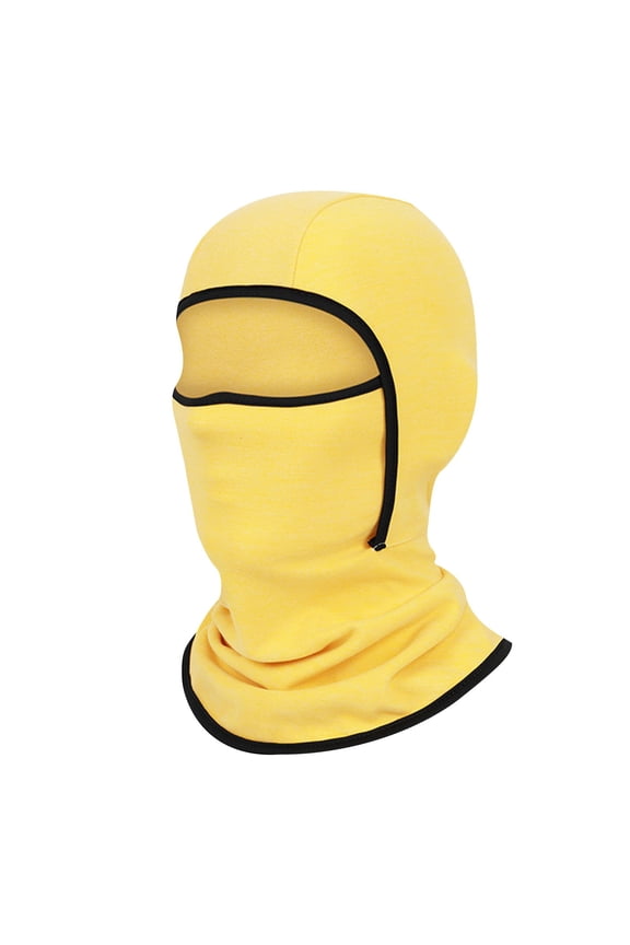 Yellow Winter Cycling Face Mask Cold And Windproof Outdoor And Motorcycle Protection Skiing With Fleece Lining Style Comfortable For Sports And Everyday Use