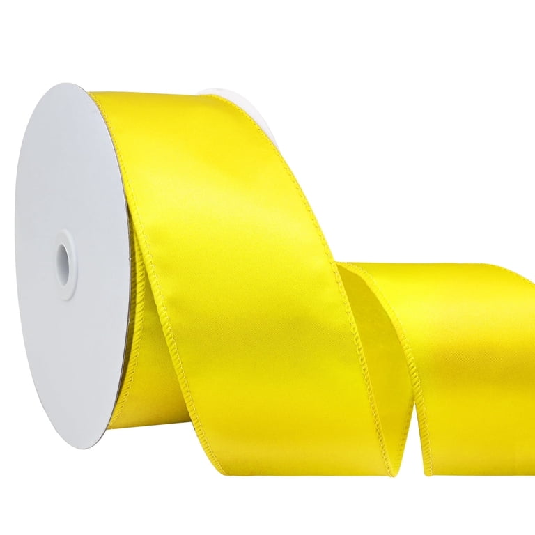 JAM Paper Solid Satin Wired Edge Ribbon, 2 1/2 Inches X 50 Yards, Red, 1/Pack - Walmart...