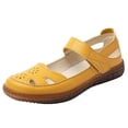 thumbnail image 1 of Yellow Women Breathable Extremely Comfortable Extremely Lightweight Slip On Flats With Round Toe And Closed Toe For All Day Casual Wear, 1 of 7