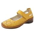 thumbnail image 1 of Yellow Women Breathable Round Toe Closed Toe Extremely Comfortable Extremely Lightweight Extremely Breathable Slip On Flats For Everyday Wear, 1 of 9