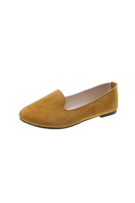 Yellow Women'S Flexible Flats With Cushioned Insole, Mesh Design For All-Day Wear