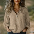 thumbnail image 1 of Yellow Women Shirts, Women'S Single Breasted Pleated Lapel Shirt Station Explosion Women'S Solid Color European And American Sleeve Top,Women Shirts 4XL, 1 of 9