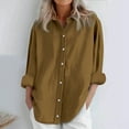 thumbnail image 1 of Yellow Women Shirts, Womens Daily Casual Linen Shirts Long Sleeve Shirts Tops Casual Blouses Loose Fit Shirt,Women Shirts 4XL, 1 of 6