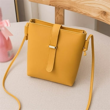 Yellow Women Simply Fashion Bag Strap Messenger Shoulder Bag Mobile Phone Bag
