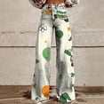 thumbnail image 1 of Yellow Women's Casual Pants, Wide Leg Pants Woman High Waist Floral Patterned Pants Lightweight Loose Fit Casual Colorful Trouser Imitation Jeans,Women's Casual Pants M, 1 of 4