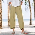 thumbnail image 1 of Yellow Women's Casual Pants, Women'S Capri Pants Casual Summer Cotton Cropped Pants Pants Trousers,Women's Casual Pants 5XL, 1 of 4