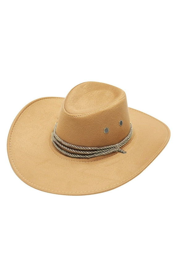 Yellow Women's Cowboy Hats, Adult Casual Solid Summer Western Fashion Cowboy Sun Hat Wide Brim Travel Sun Cap,Women's Accessories Cowboy