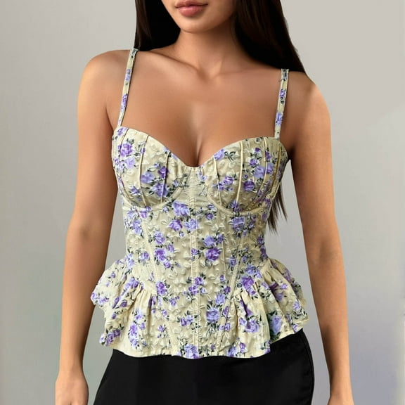 Yellow Womens Blouses Vest Fashion Cut Sleeveless Backless Casual Short Spaghetti Strap Tops Women Ladies Tops and Blouses