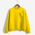 thumbnail image 1 of Yellow Womens Sweatshirt Mock Neck Sweatshirt Casual Plus Size Long Sleeve Sweatshirt Pullover 2025 Fall Sweatshirt with Pockets Fall Clothes for Women, 1 of 4