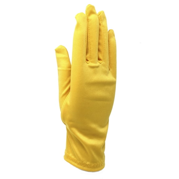 Yellow Womens Wrist Length Dress Gloves - Dress Up, Church, Formal
