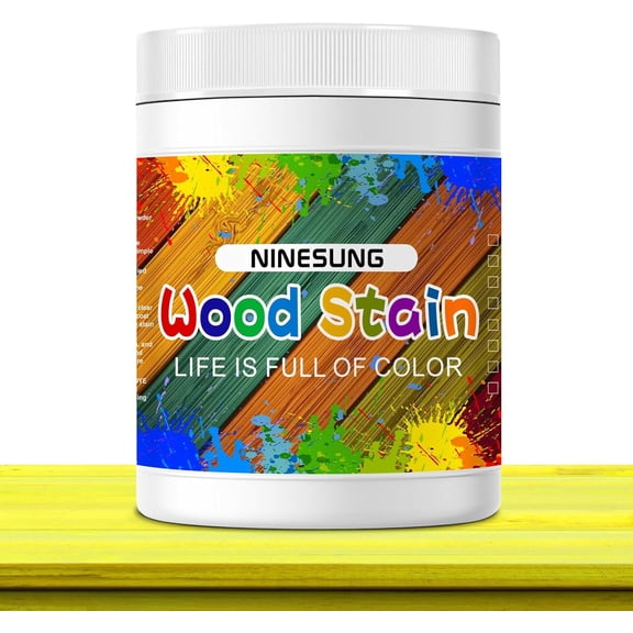 Yellow Wood Stain | Wood Dye Powder for Indoor and Outdoor | Furniture Dye | Fast Drying | Furniture Stain for Wood | Wood Pigment Powder | Wood Coloring Powder (Yellow, 16 Ounces)