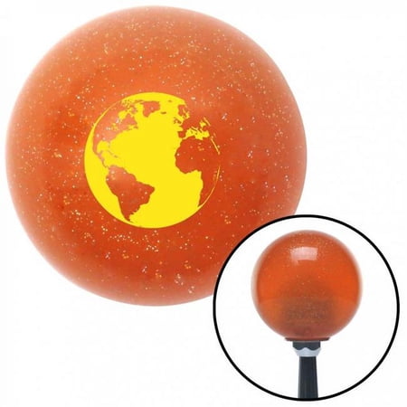 Yellow World Orange Metal Flake Shift Knob with M16 x 1.5 Insert Shifter Auto Brody