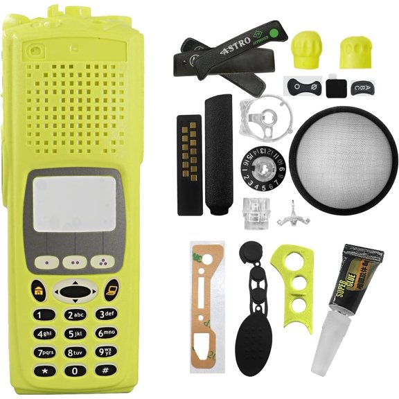 Yellow XTS5000 Housing Case Front Cover without Copper Switch Compatible with Radio XTS5000 Model III M3