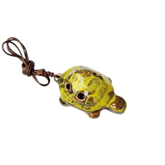 Yellow Yellow Ceramic Turtle Flute For Children Six-Hole Design For Easy Playing And An Engaging Introduction To Music