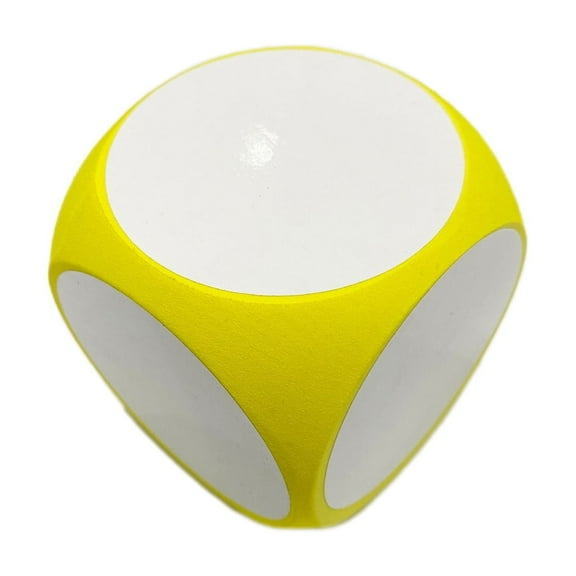 Yellow Yellow Diy Dice Set With Smooth Finish For Easy Writing And Erasing During Gameplay