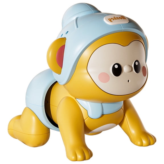 Yellow Yellow Electric Crawling Baby Doll Toy For 6+ Months With Music And Lights For Head-Up Learning