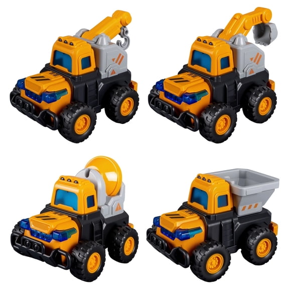 Yellow Yellow Inertia-Powered Vehicle With Rounded Edges And Safe Materials For Kids Aged 3 And Up