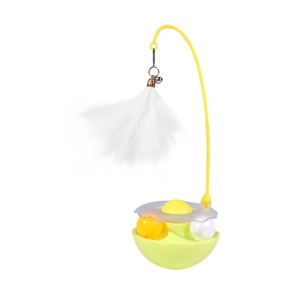 Yellow Yellow Non-Tipping Cat Figure Toy Plastic Fun Animated Novelty Decor For Kids Children