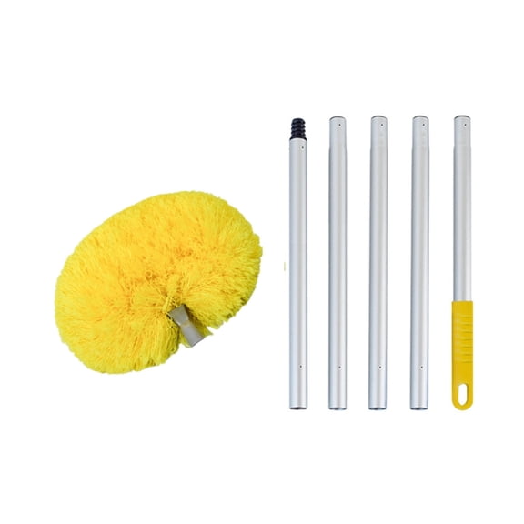 Yellow Yellow Polyester Microfiber Ceiling Fan Duster With Extension Pole 67 Inch Washable