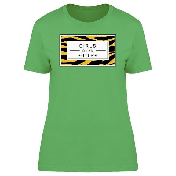 Yellow Zebra Print Girls Future T-Shirt Women -Image by Shutterstock, Female x-Large