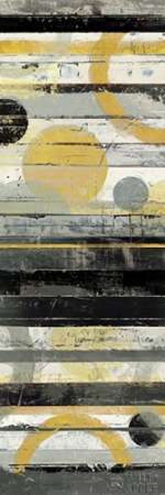 Yellow Zephyr Panel Canvas Art - Mike Schick (8 x 24)