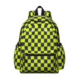 thumbnail image 1 of Yellow and Black Checkered Pattern Backpack for School, Cute School Bag with Adjustable Shoulder Straps and Padded Back, 13.4"x11"x4.7", 1 of 5