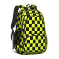 thumbnail image 1 of Yellow and Black Checkered Pattern Backpack for School, Cute School Bag with Adjustable Shoulder Straps and Padded Back, 16.9"x12.6"x5.9", 1 of 5