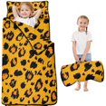 thumbnail image 1 of Yellow and Black Of Leopard Print Toddler Nap Mats for Kids Preschool,Sleeping Mat Bag or Kids,Toddler Sleeping Bag,Toddler Nap Mat or Daycare, 1 of 6