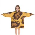 thumbnail image 1 of Yellow and Brown Of Leopard Print Blanket Hoodies for Kids 6-13YR Oversize Wearable Blanket Hoodies for Boys Girls Teens, 1 of 7