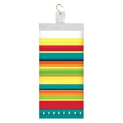 Yellow and Green Summer Stoneware Stripped Designed Plastic Table Cover 102"